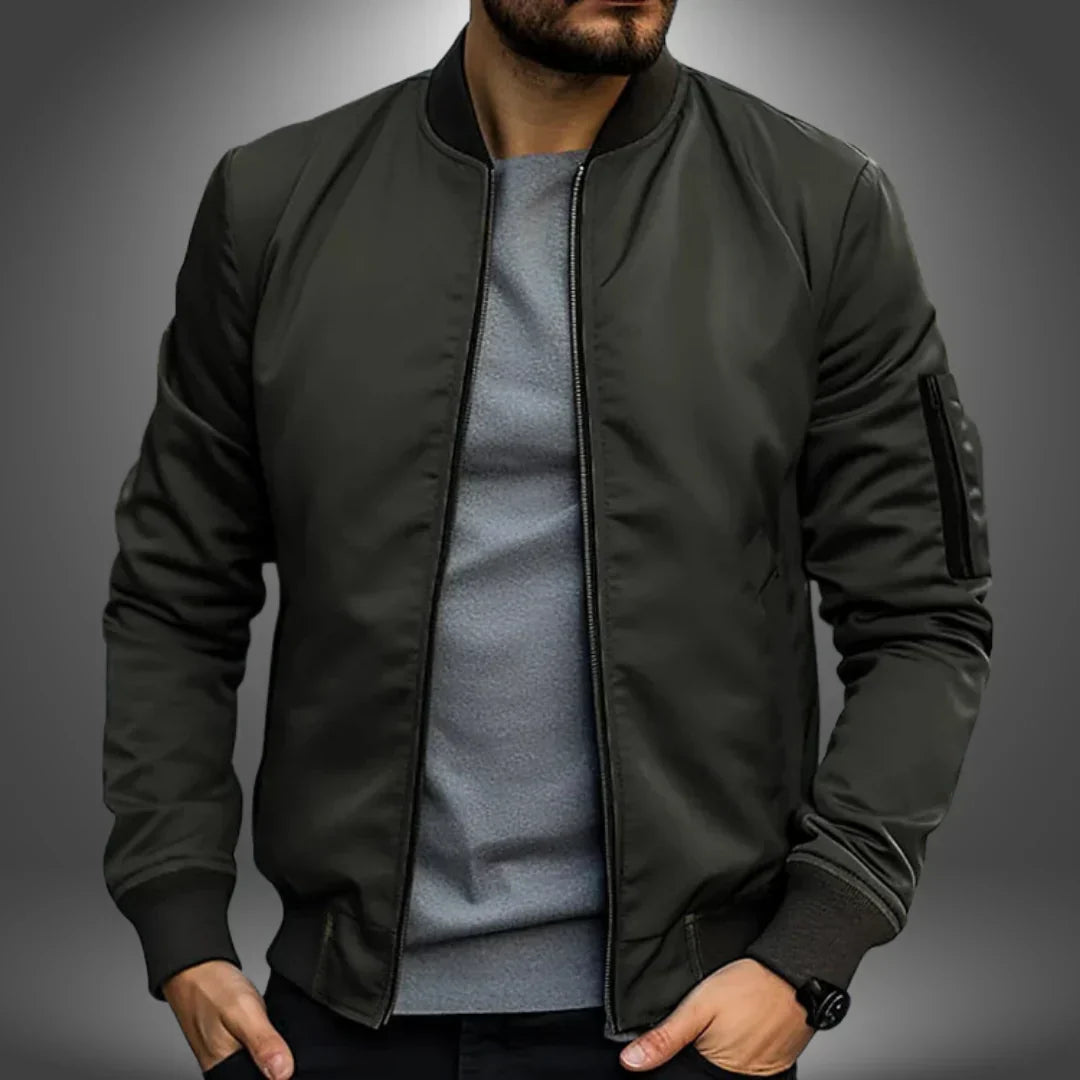 Men’s Classic Zip-Up Bomber Jacket