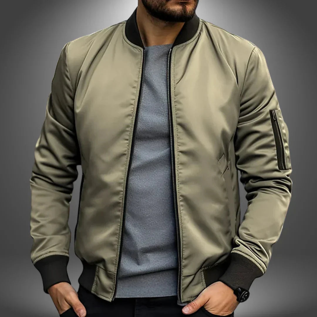 Men’s Classic Zip-Up Bomber Jacket