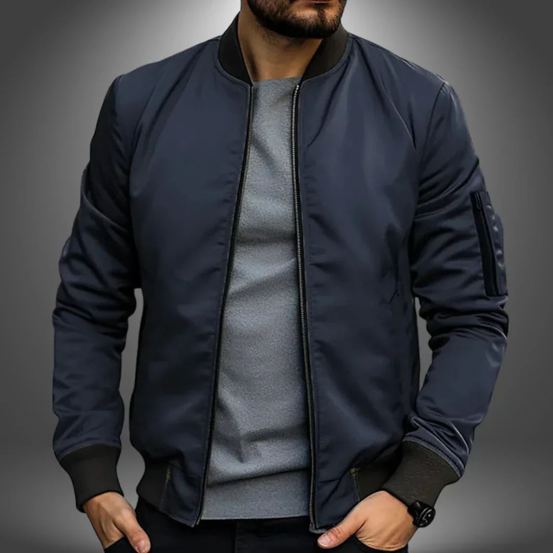 Men’s Classic Zip-Up Bomber Jacket