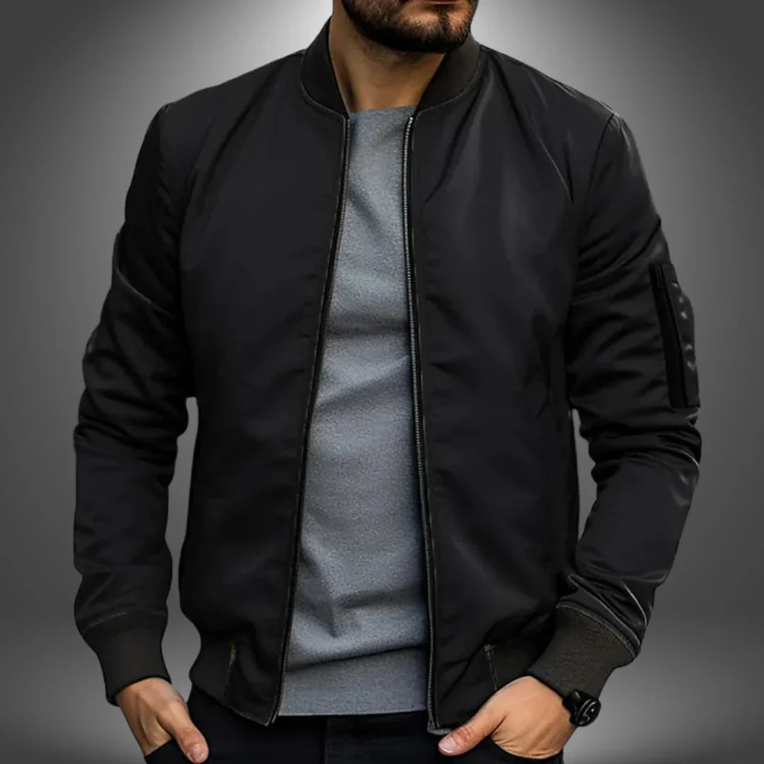 Men’s Classic Zip-Up Bomber Jacket