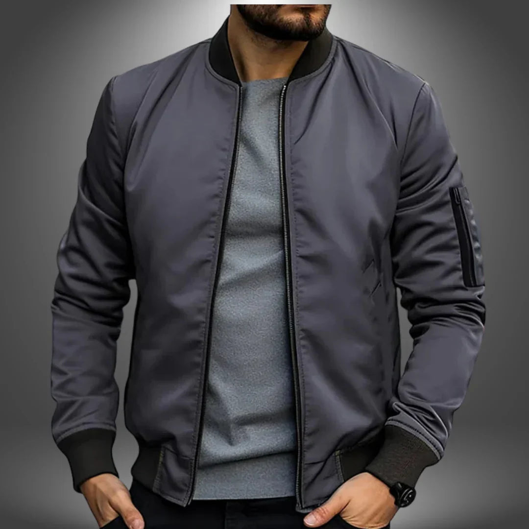 Men’s Classic Zip-Up Bomber Jacket