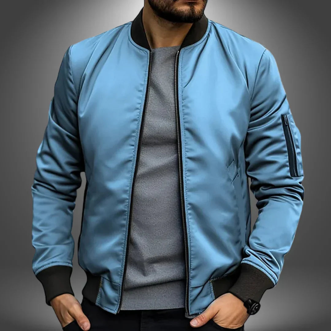 Men’s Classic Zip-Up Bomber Jacket